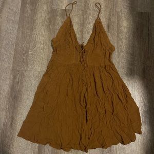 Intimately Free People Goldenrod Yellow Tunic Mini Dress Top Size XS Boho